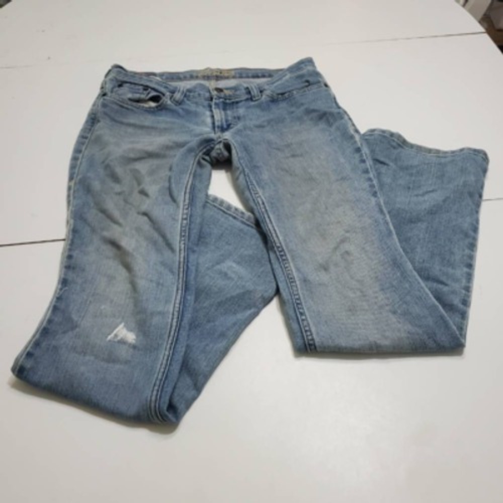 American Eagle Boot Cut Jean Blue Distressed Denim Womens